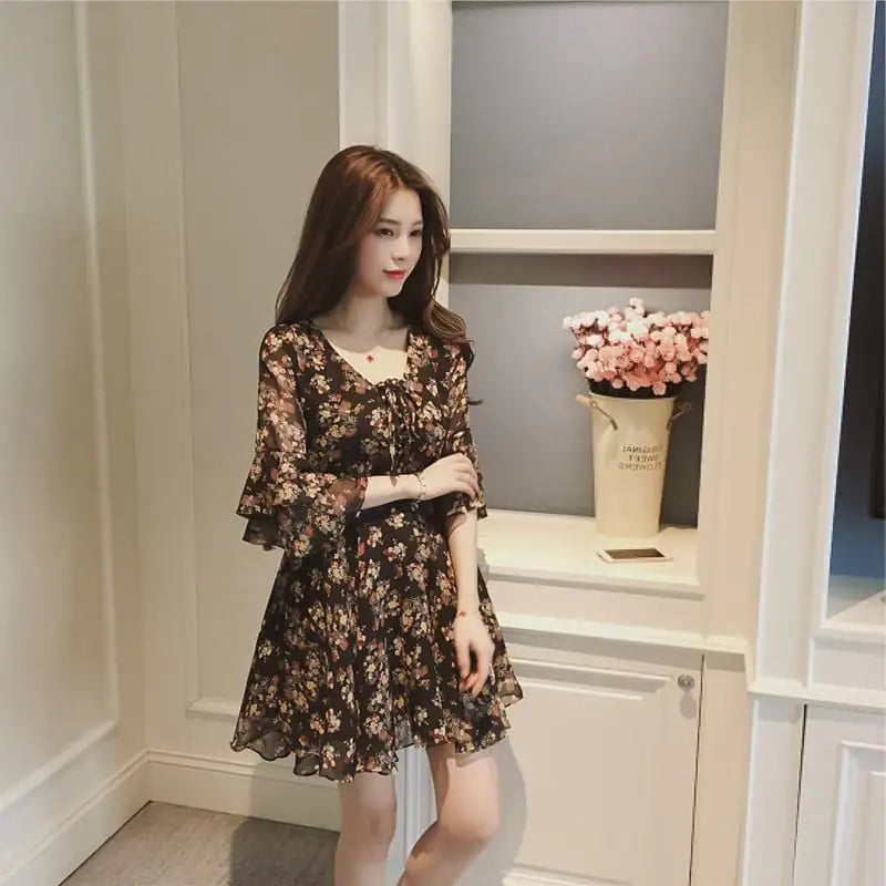 Floral Chiffon Dress