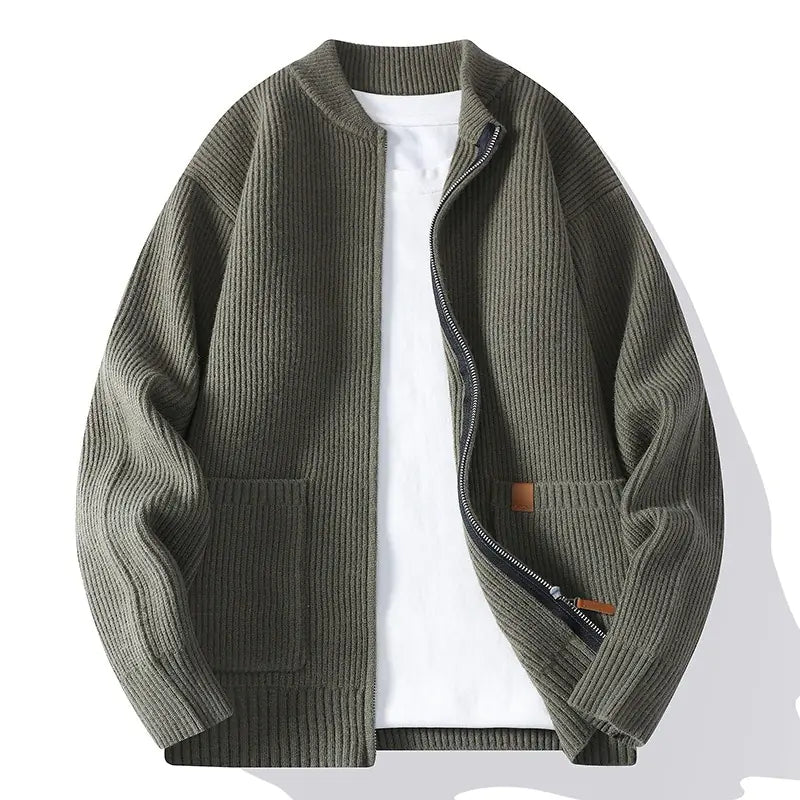 Striped Knit Cardigan Jacket