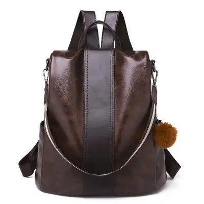 Womens Travel Leather Backpack