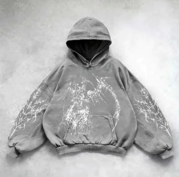 Vintage Print Hoodie