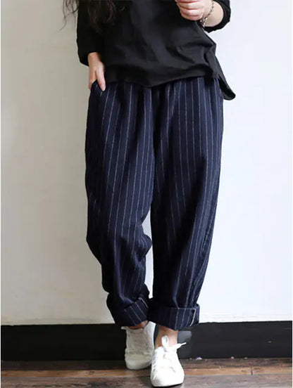 Striped Vintage Casual Pants