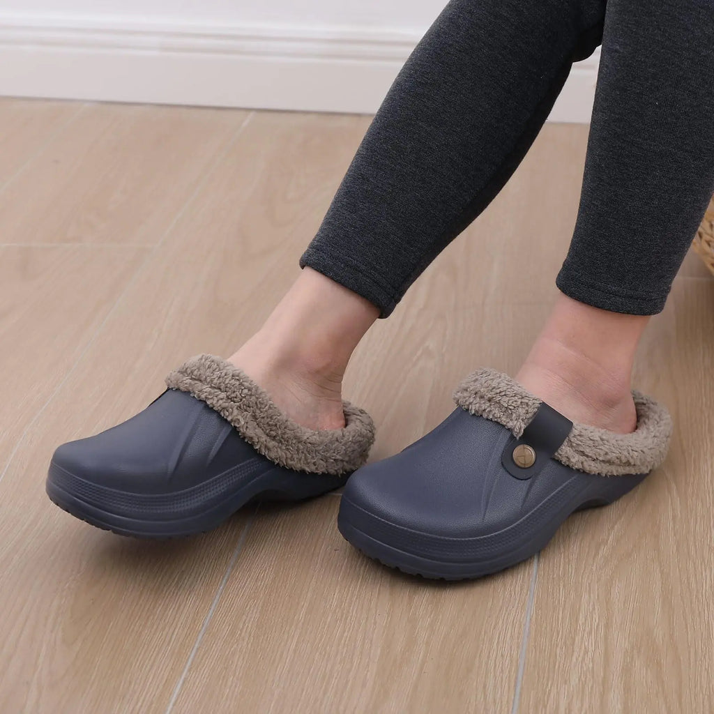 Beslip Classic Fur Lined Clogs Waterproof Winter Fuzzy Slippers