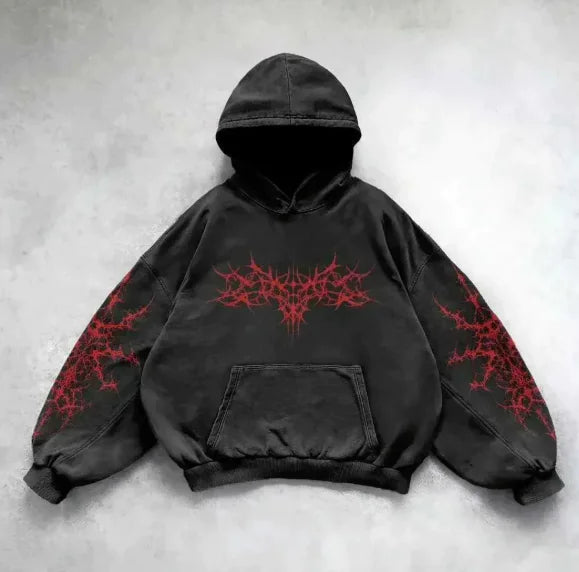 Vintage Print Hoodie