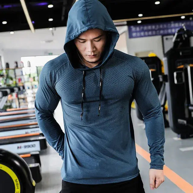 Mens Fitness Running Sport Hoodie