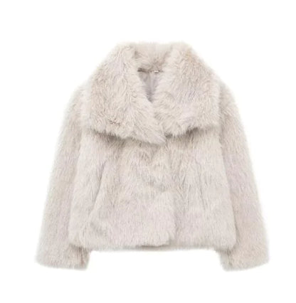 Faux Fox Fur Coat