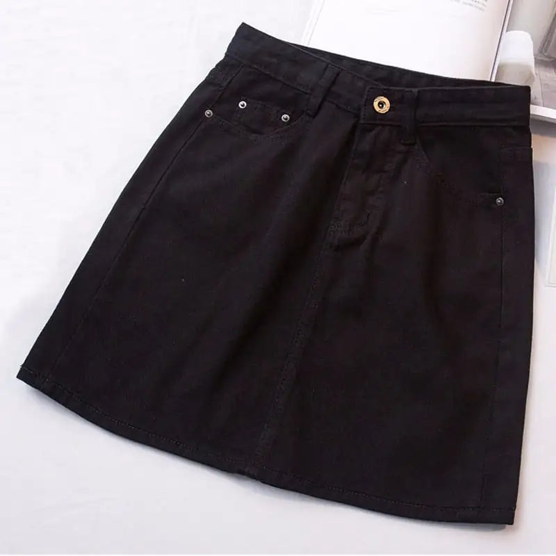 High Waist Denim Skirt