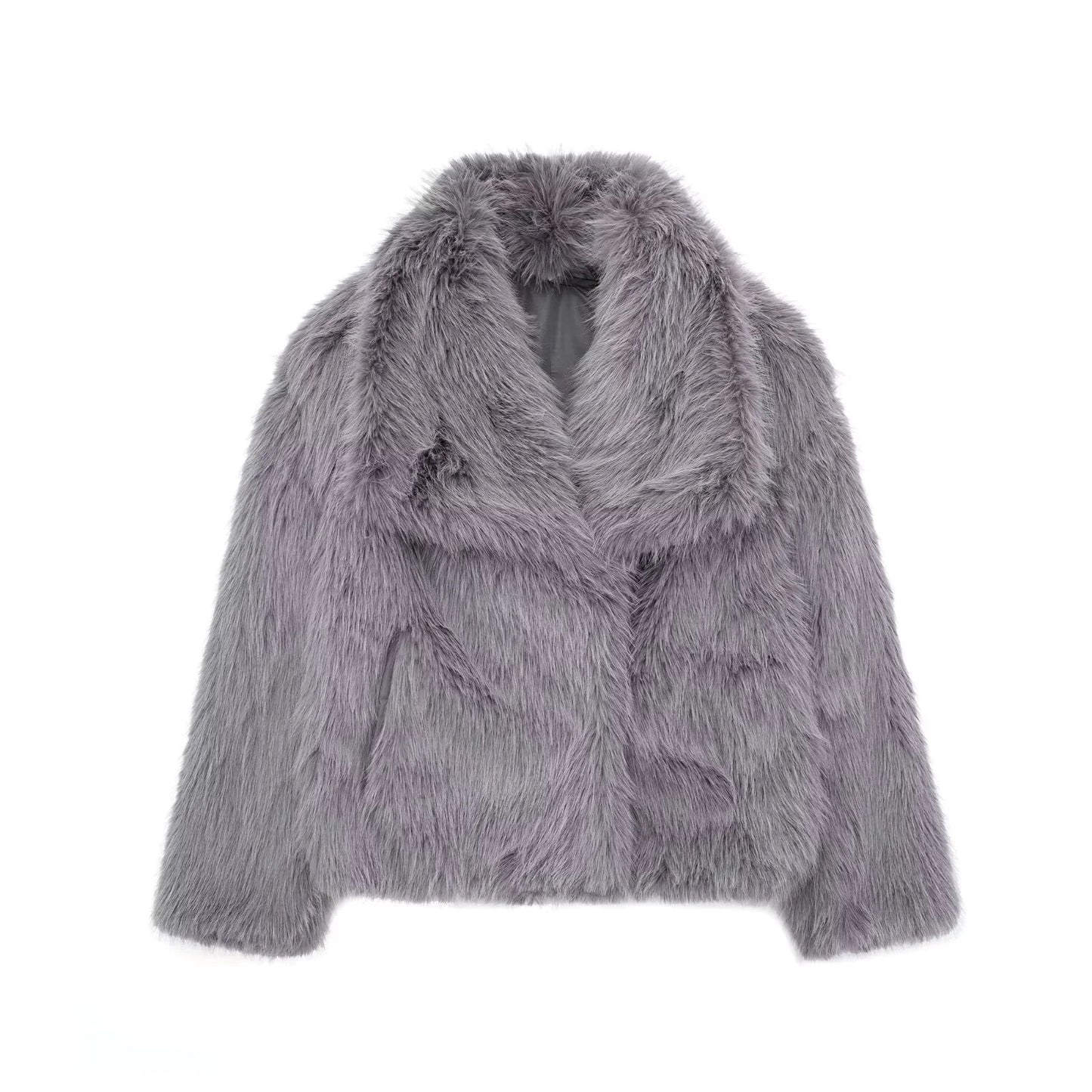 Faux Fox Fur Coat