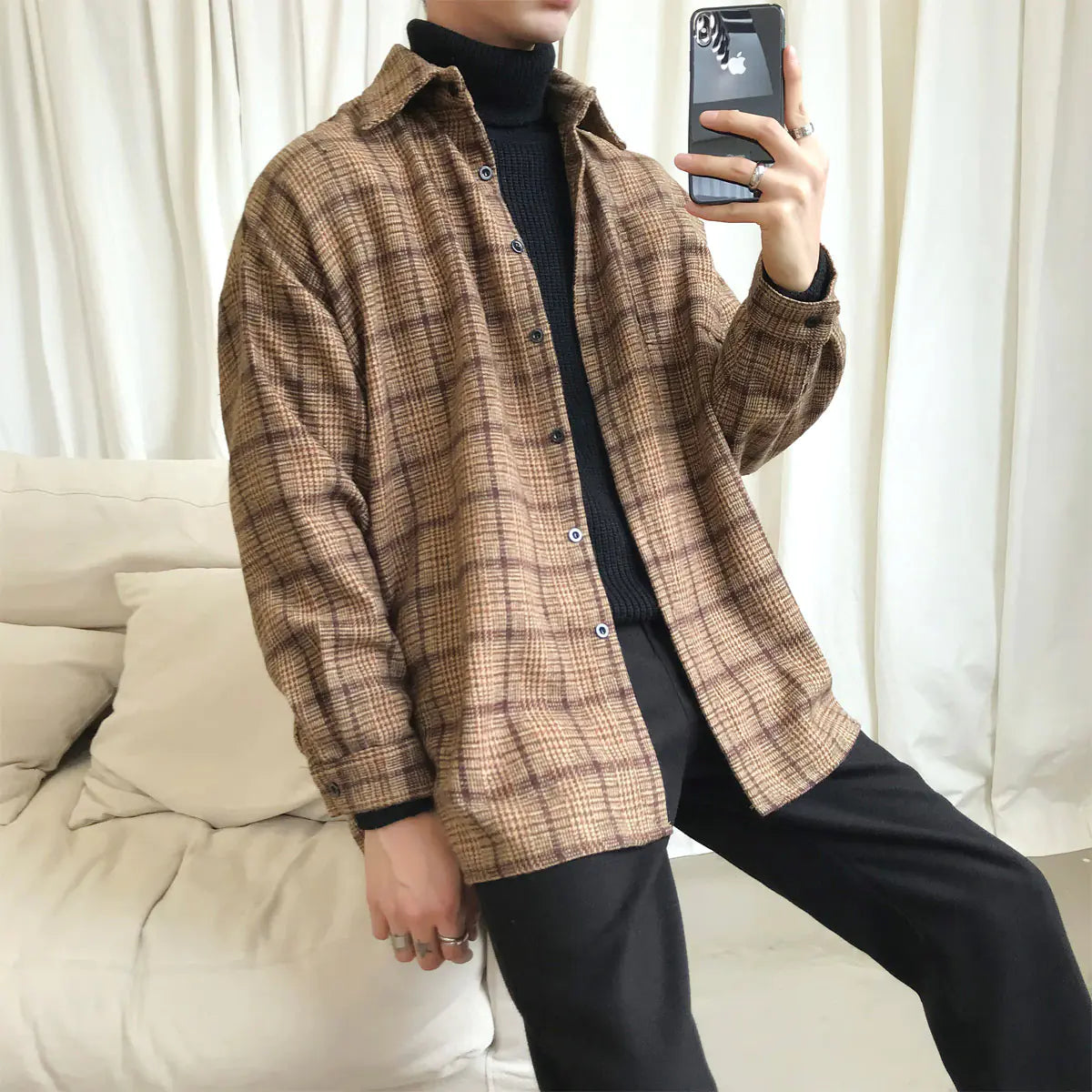 Vintage Plaid Wool Jacket