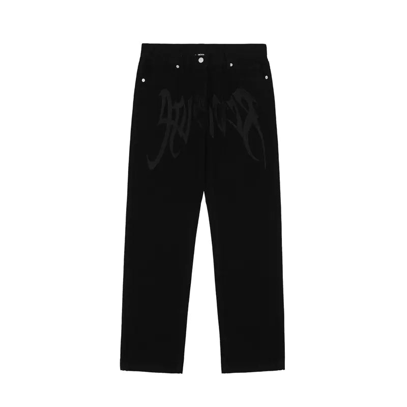 Loose Black Street Jeans