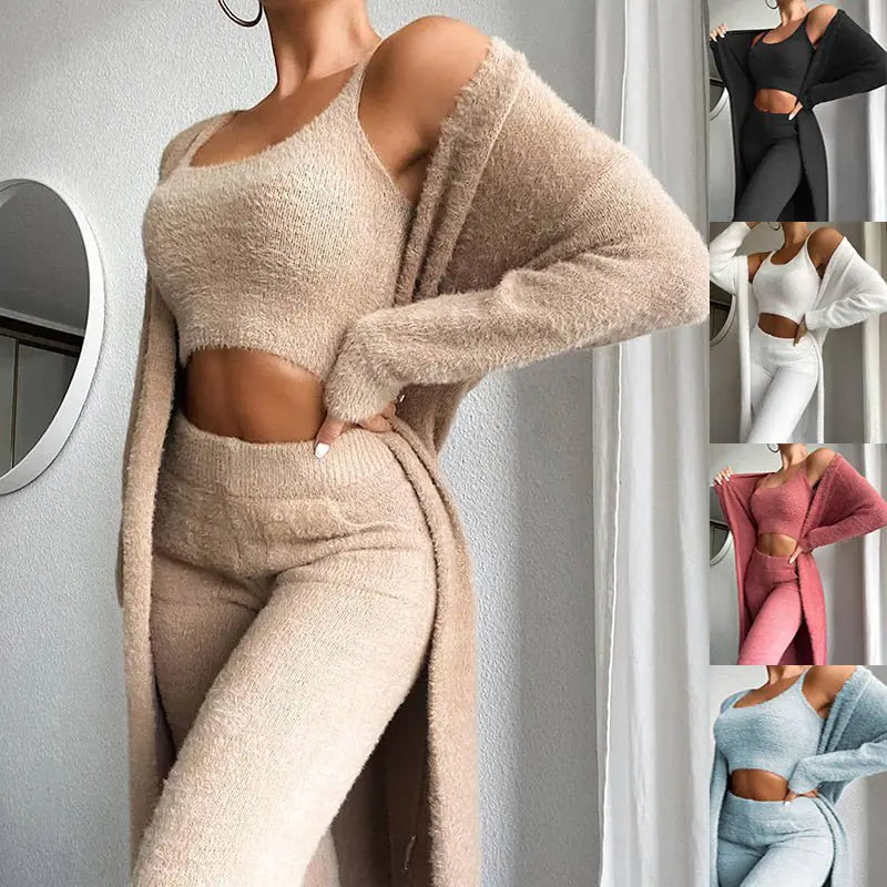 3 Pcs Warm Pants Suit