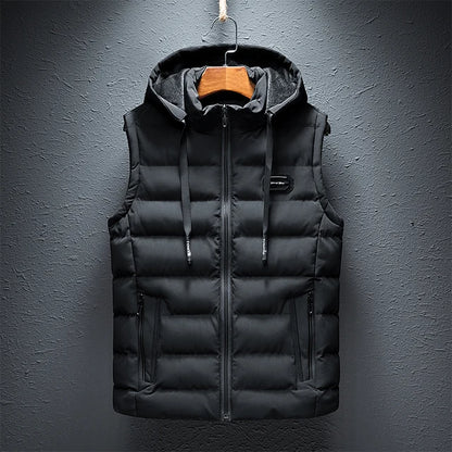 Hooded Sleeveless Jacket