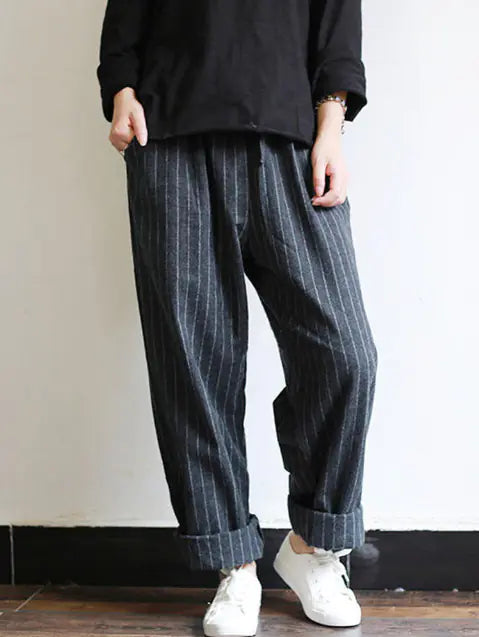 Striped Vintage Casual Pants