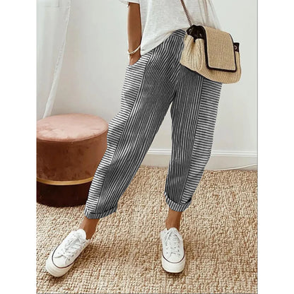 Jacquard Stripe Loose Pants