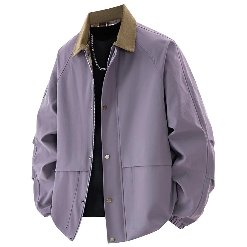 Plus-Size Lapel Jacket