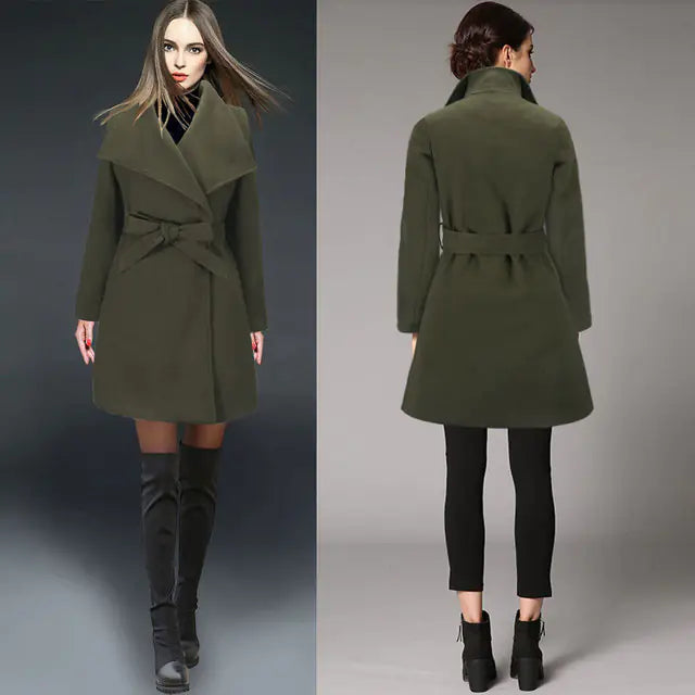Mid-Length Wool Coat