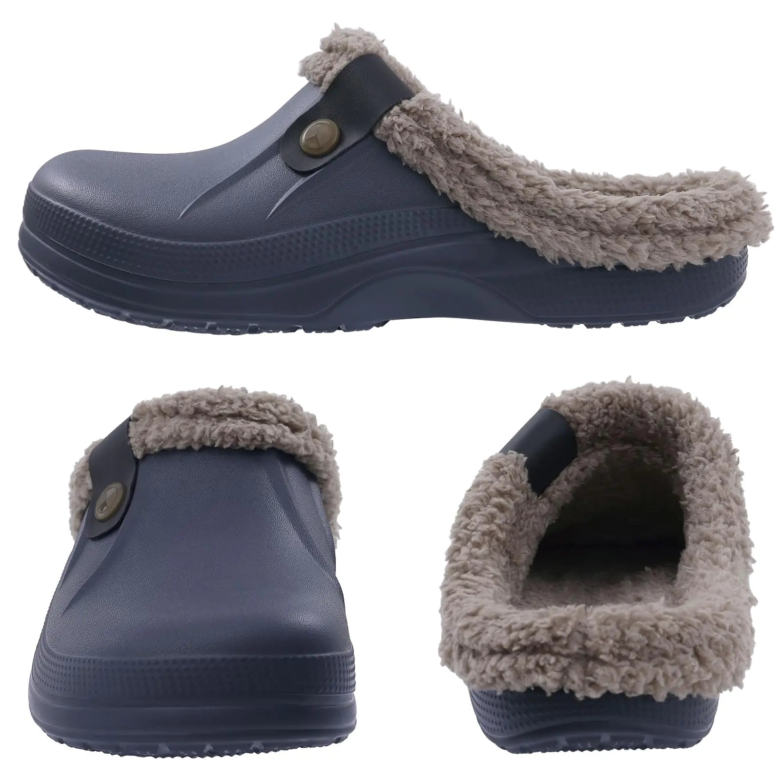 Beslip Classic Fur Lined Clogs Waterproof Winter Fuzzy Slippers