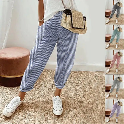 Jacquard Stripe Loose Pants