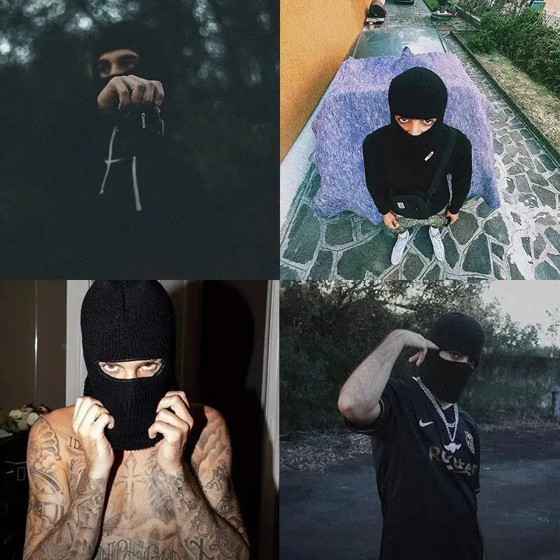 2 In 1 Mask Beanies Winter Headgear