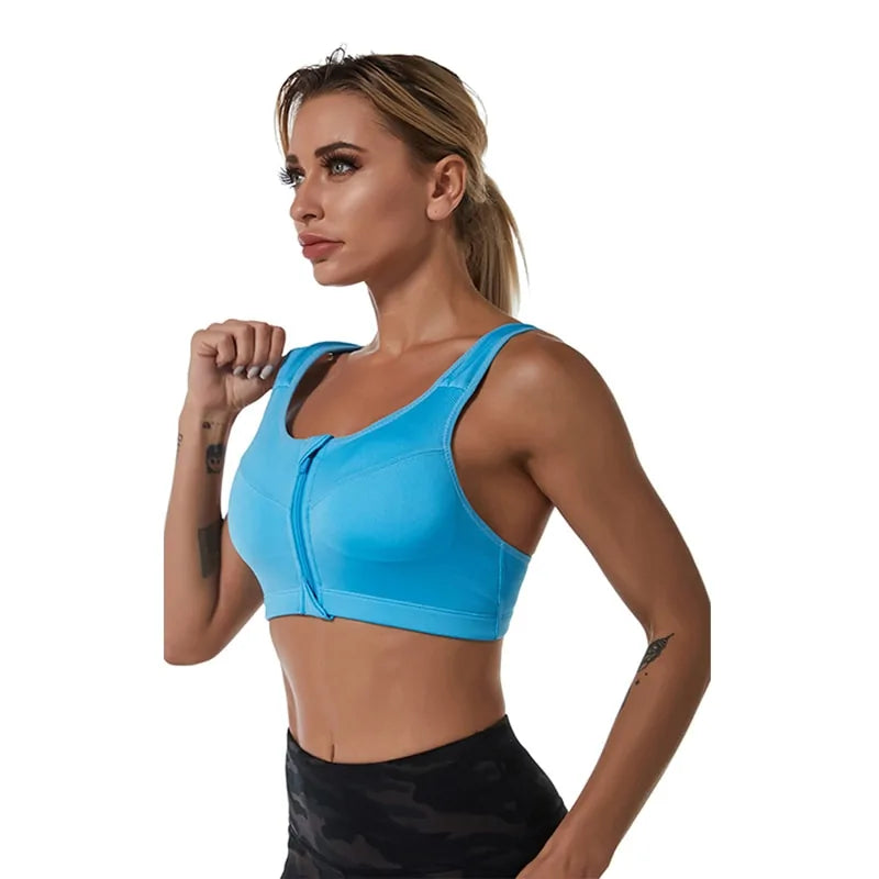 Women's Zip-Up Sports Bra: Running, Yoga, and More!