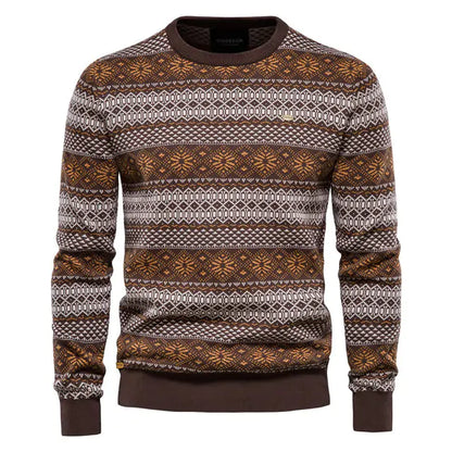 Spliced Cotton Men's Sweater