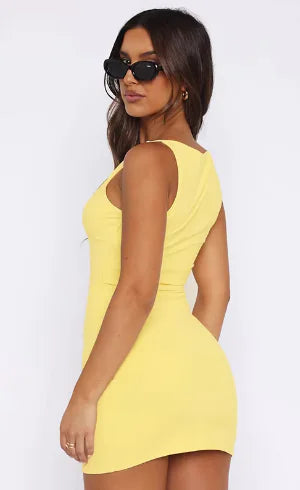 Sexy Sleeveless Wrap Mini Dress