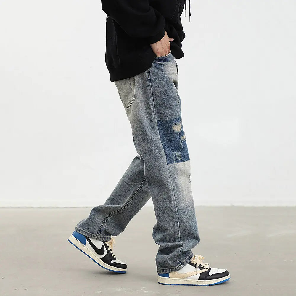 Ripped Retro Loose Jeans