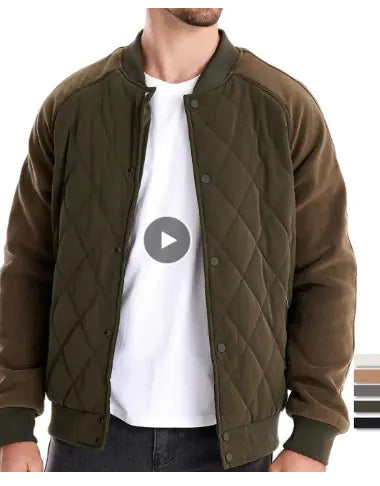 Mens Patchwork Thick Jacket