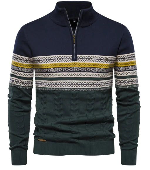 Men's Collar Half-Zip Sweater