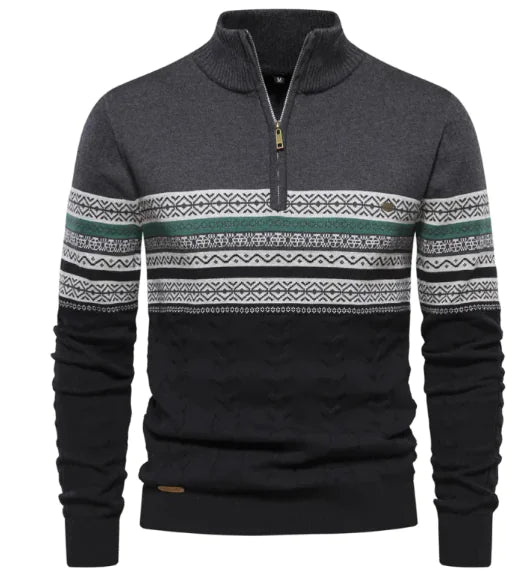 Men's Collar Half-Zip Sweater