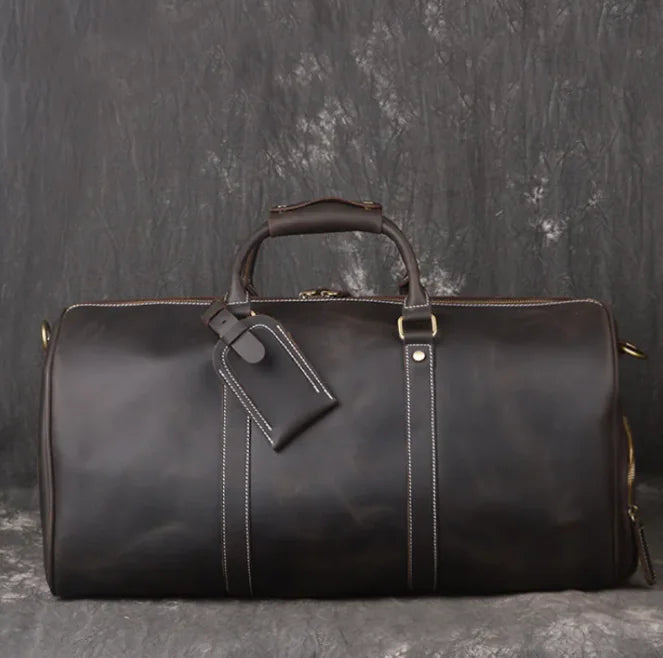 Retro Cowhide Travel Bag