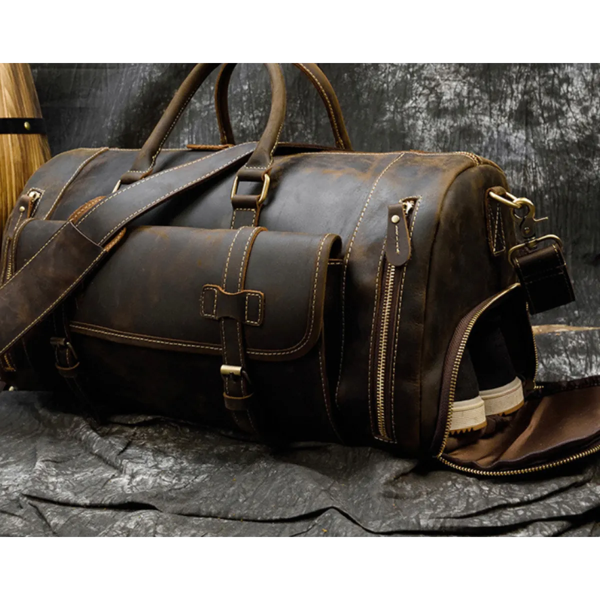 Retro Leather Travel Bag