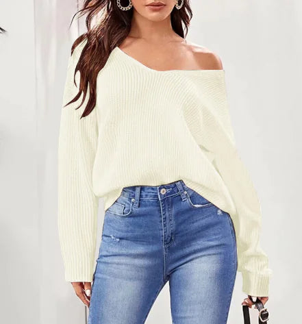 Off-Shoulder Knit Sweater