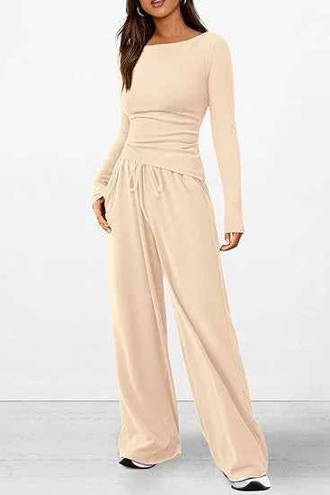 Casual Suit Long-sleeved Wide-leg Pants