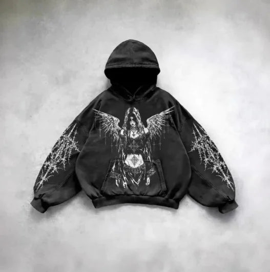 Vintage Print Hoodie