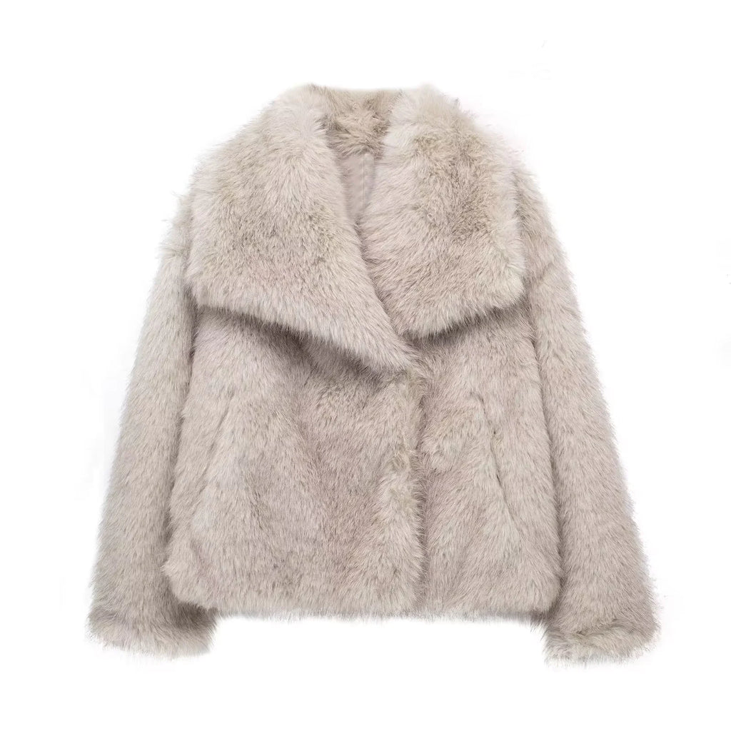 Faux Fox Fur Coat