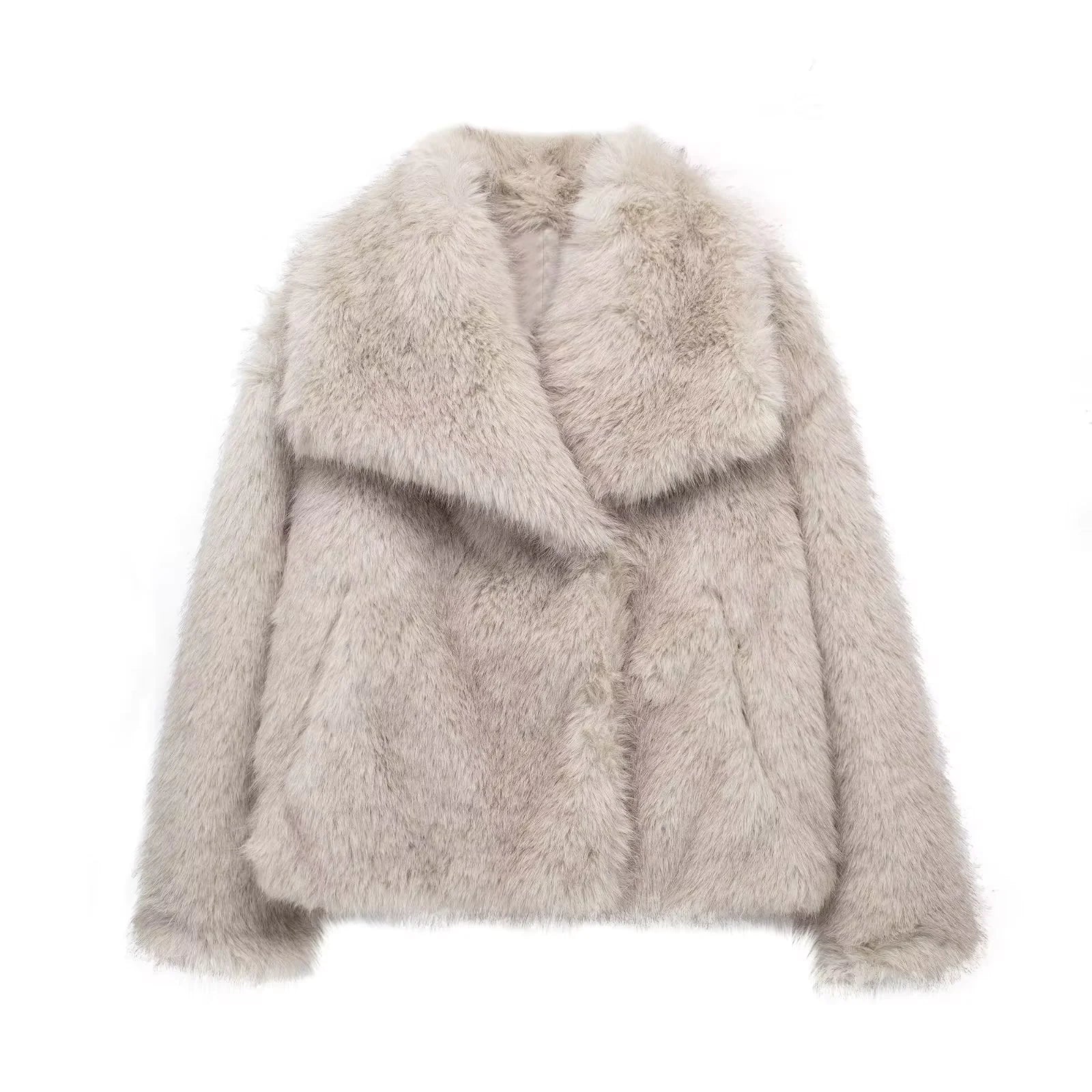 Faux Fox Fur Coat