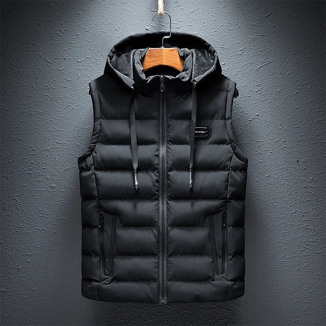 Hooded Sleeveless Jacket