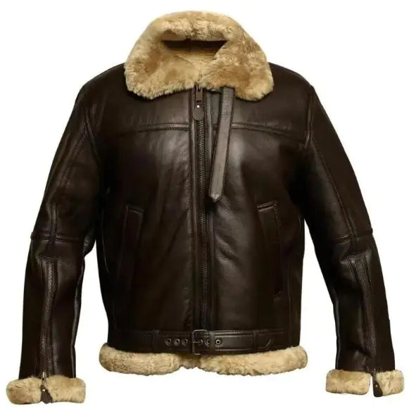 Winter Leather Fur Coat