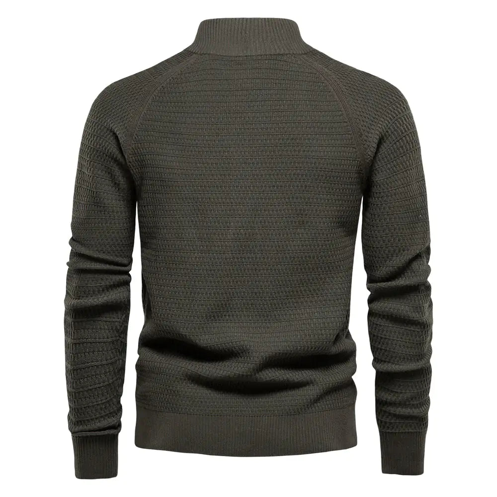 Button Mock Neck Cardigan