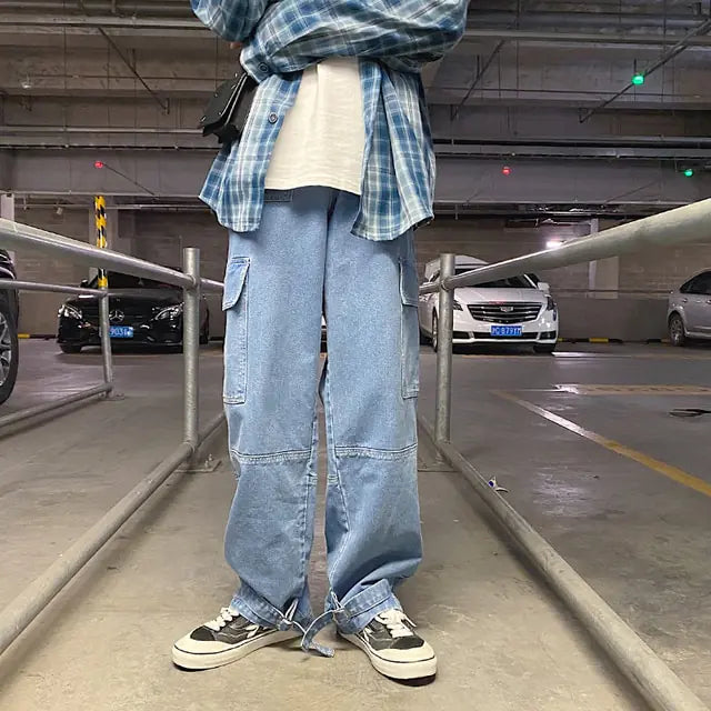 Wide Leg Denim Pants Loose Baggy Jeans